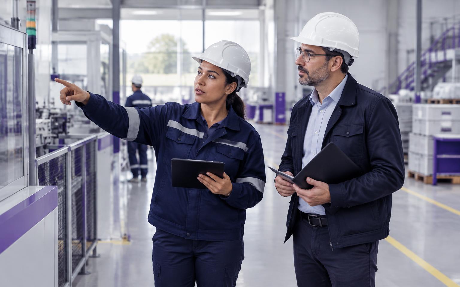 Inspeção e orientação de Segurança do Trabalho em ambiente empresarial